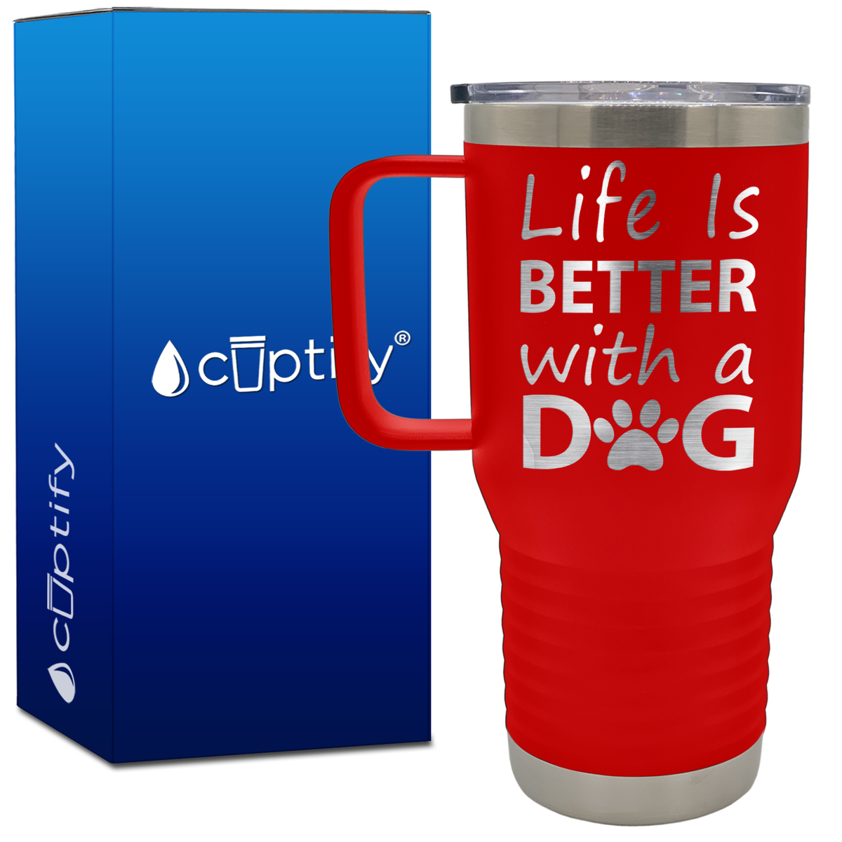 Life is Better with a Dog 20oz Travel Mug
