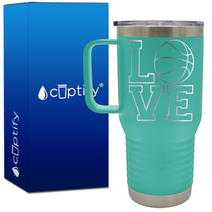 Love Basketball  20oz Basketball Travel Mug
