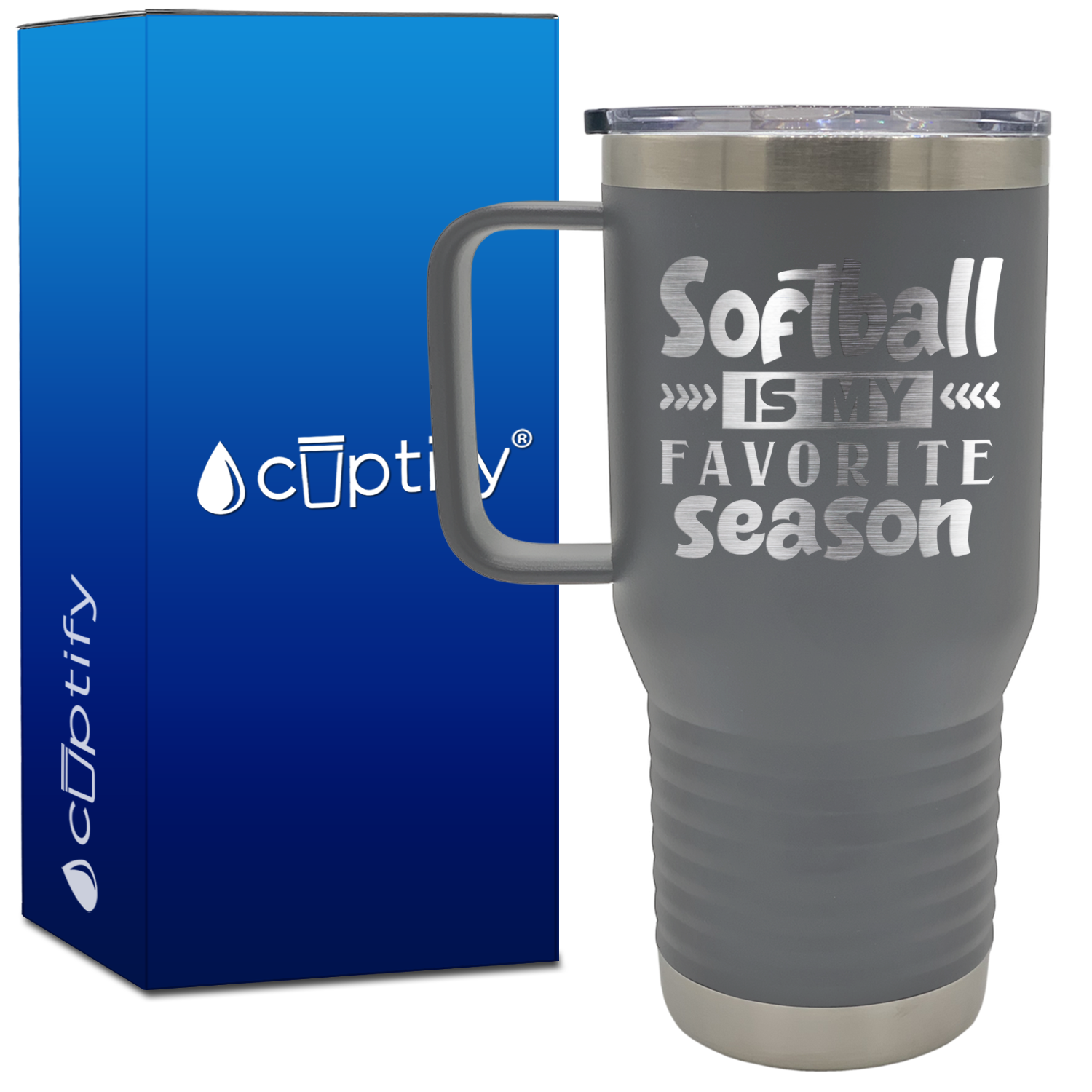 Softball is My Favorite Season 20oz Softball Travel Mug