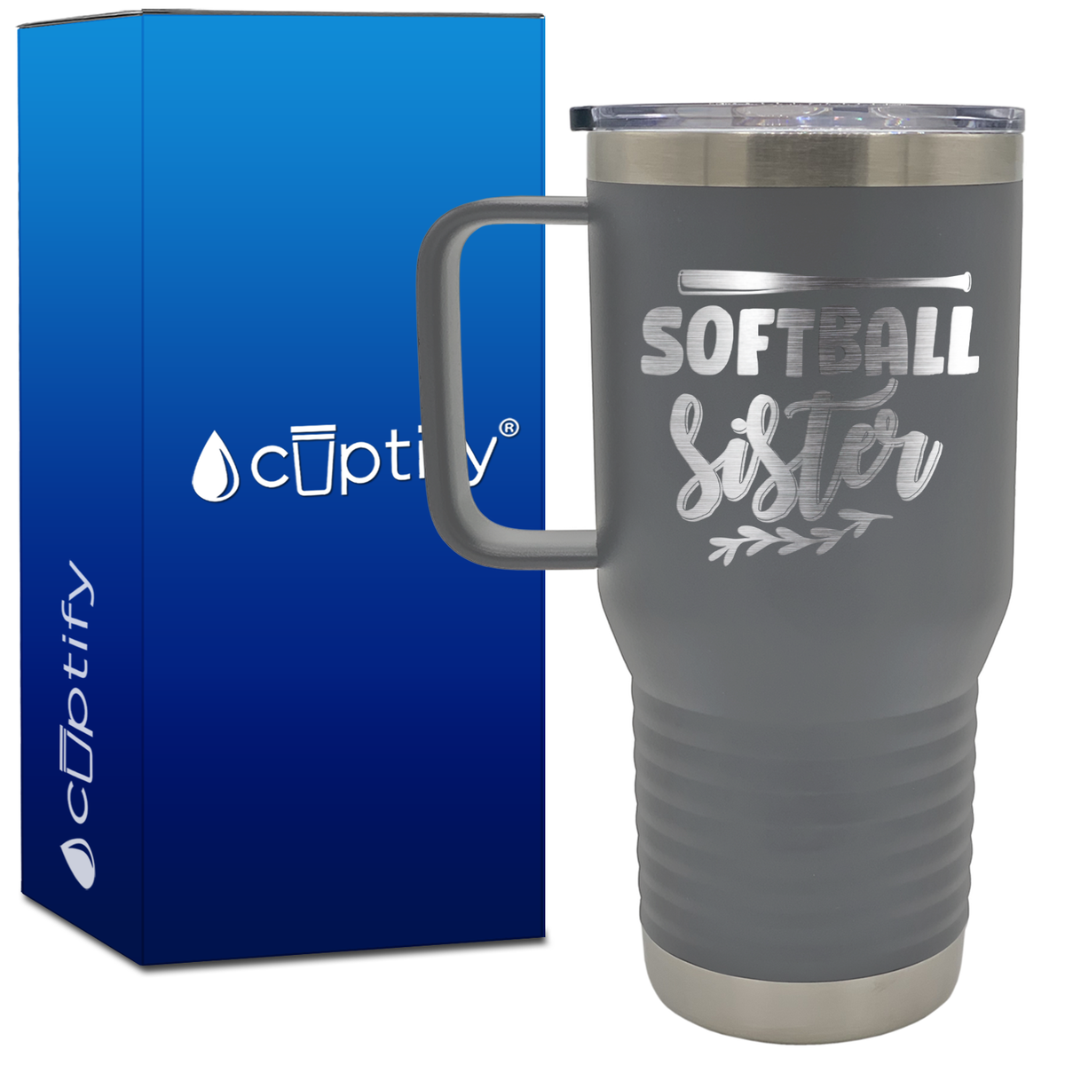 Softball Sister 20oz Softball Travel Mug