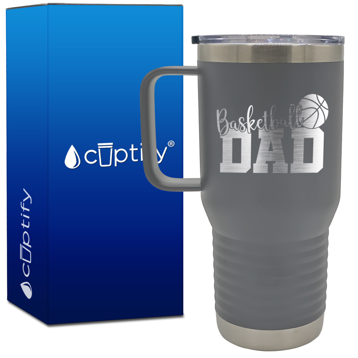 Dad Basketball 20oz Basketball Travel Mug