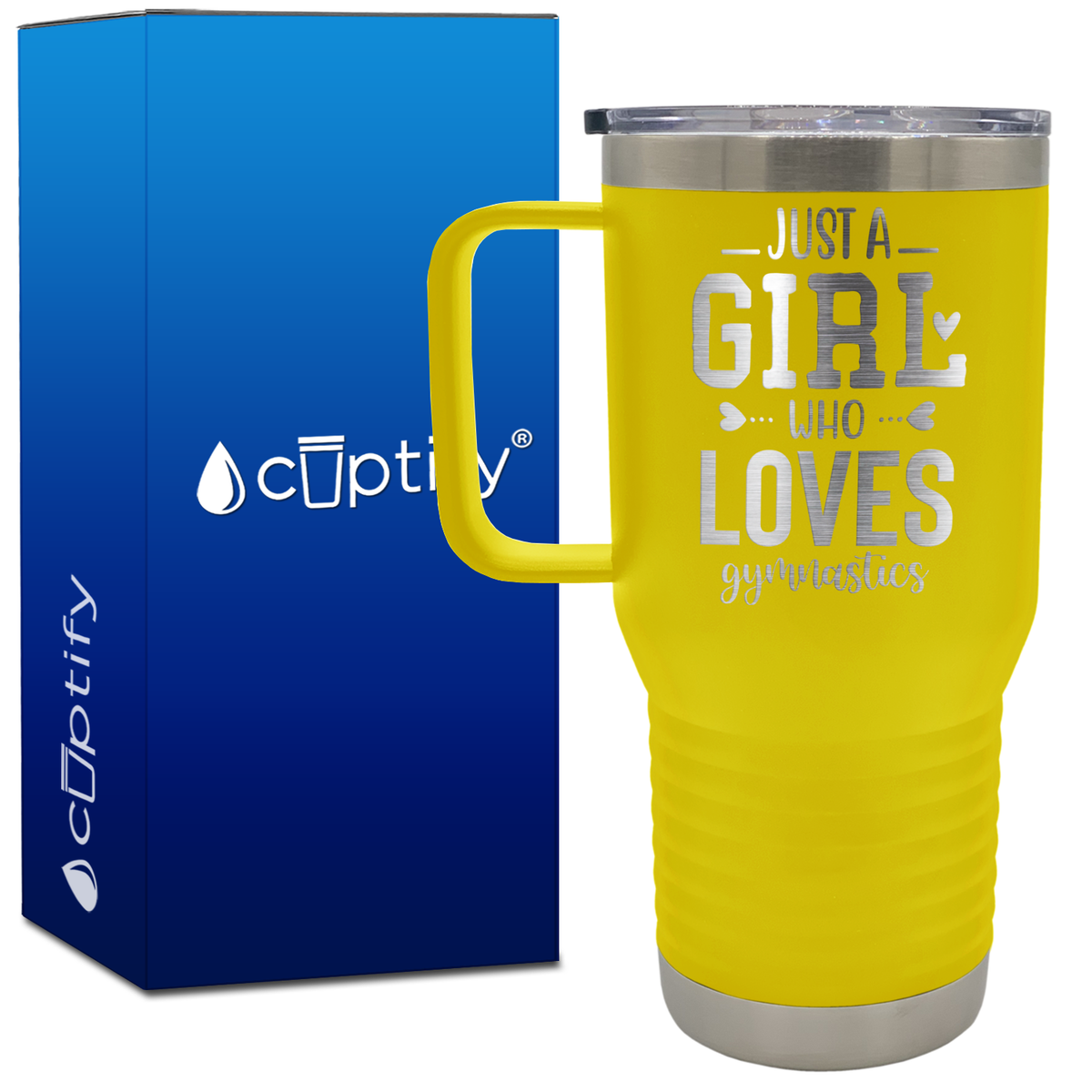 Just a Girl Who Loves Gymnastics Heart 20oz Gymnastics Travel Mug