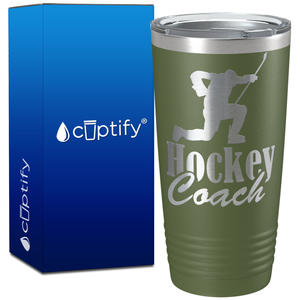 Hockey Coach Goal Pose on 20oz Tumbler