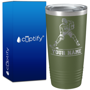 Personalized Hockey Player on 20oz Tumbler