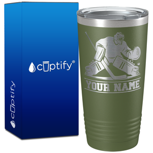 Personalized Hockey Goalie on 20oz Tumbler