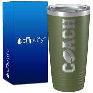 Coach Hockey on 20oz Coach Tumbler