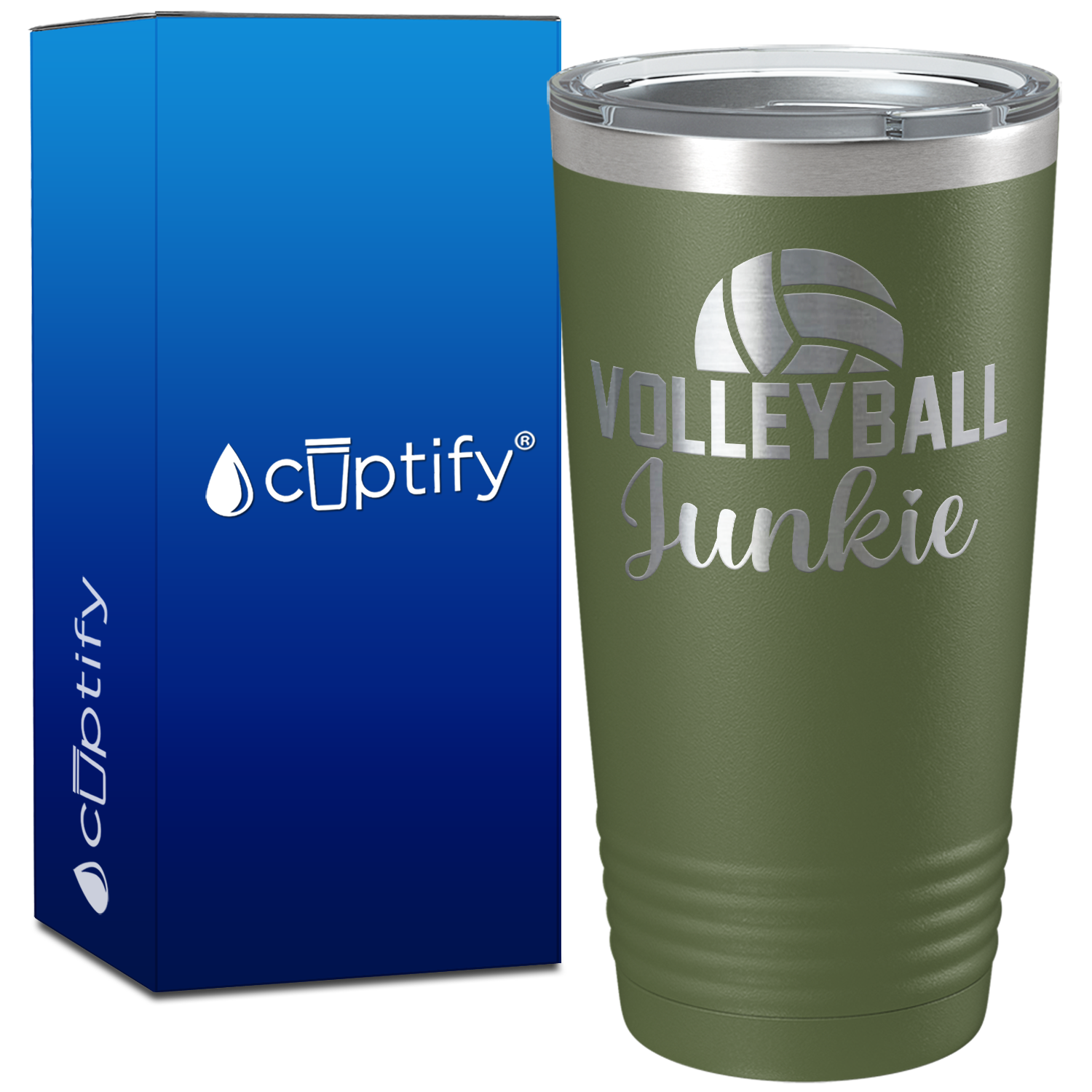 Volleyball Junkie on 20oz Volleyball Tumbler