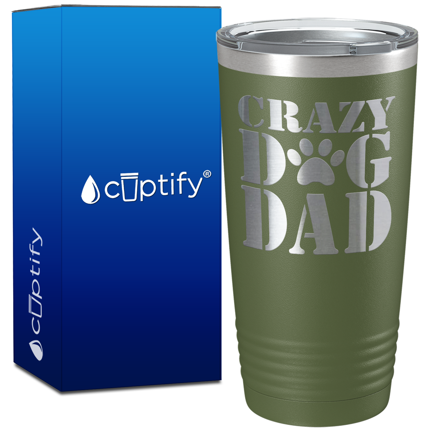 Crazy Dog Dad on 20oz Tumbler