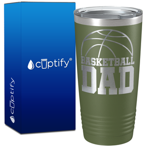 Basketball Dad Half Ball on 20oz Tumbler