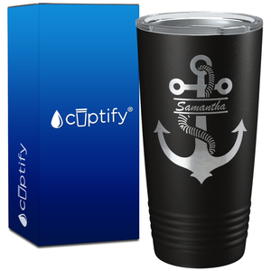 Anchor Rope Personalized on 20oz Tumbler