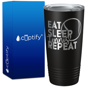 Eat Sleep Tennis Repeat on 20oz Tumbler