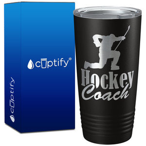 Hockey Coach Goal Pose on 20oz Tumbler