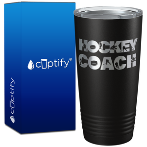 Hockey Coach Silhouettes on 20oz Tumbler