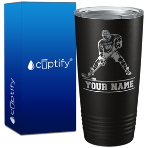 Personalized Hockey Player on 20oz Tumbler