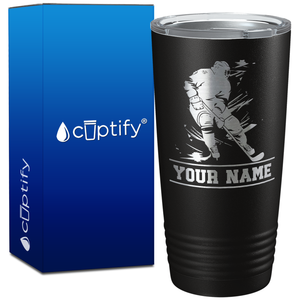 Personalized Skating Hockey Player on 20oz Tumbler