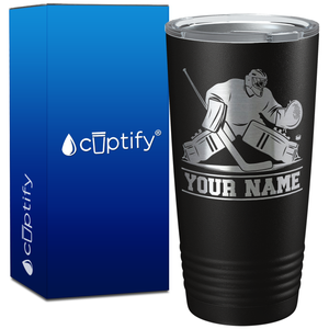 Personalized Hockey Goalie on 20oz Tumbler