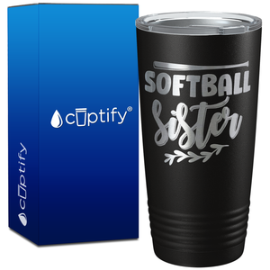 Softball Sister on 20oz Tumbler