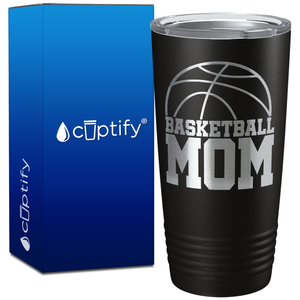 Basketball Mom Half Ball on 20oz Tumbler