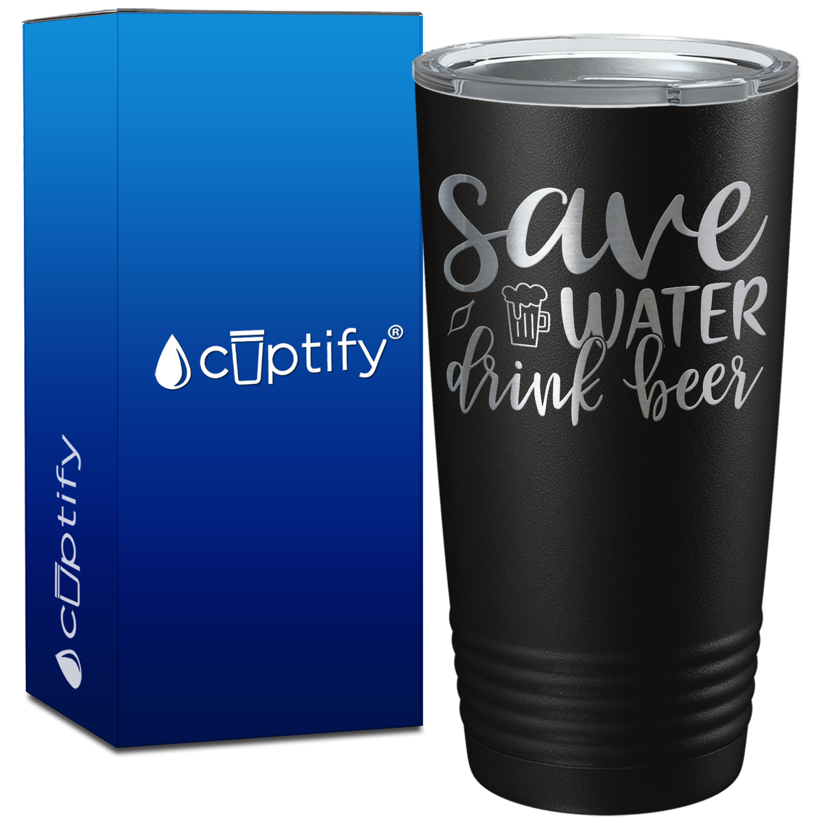 Save Water Drink Beer on 20oz Tumbler