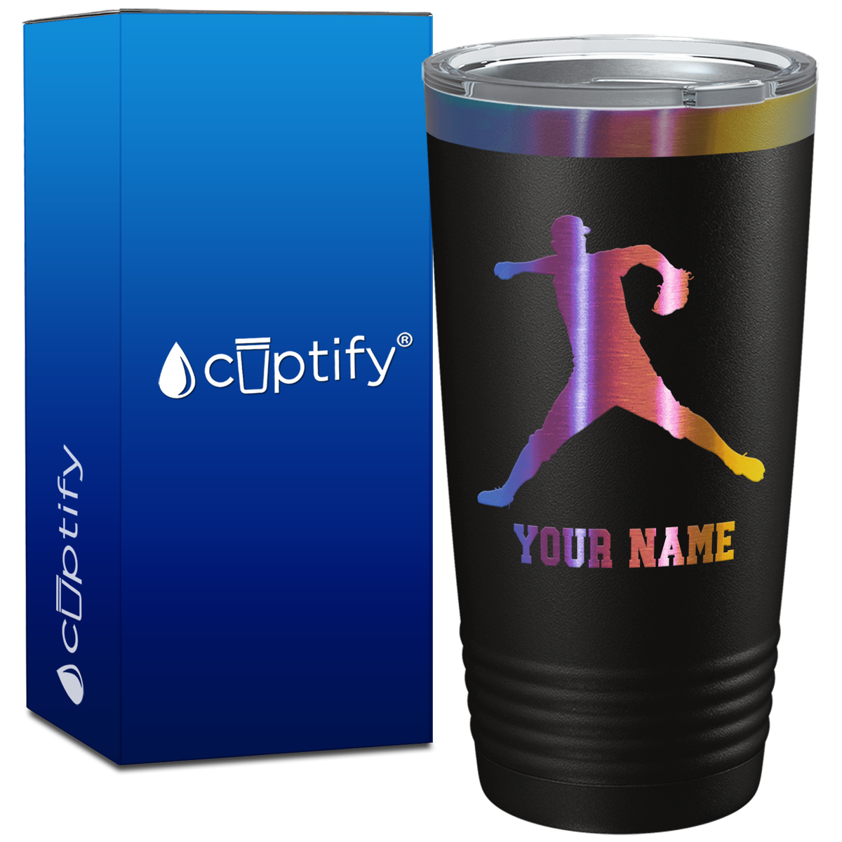 Personalized Baseball Pitcher Player on 20oz Tumbler