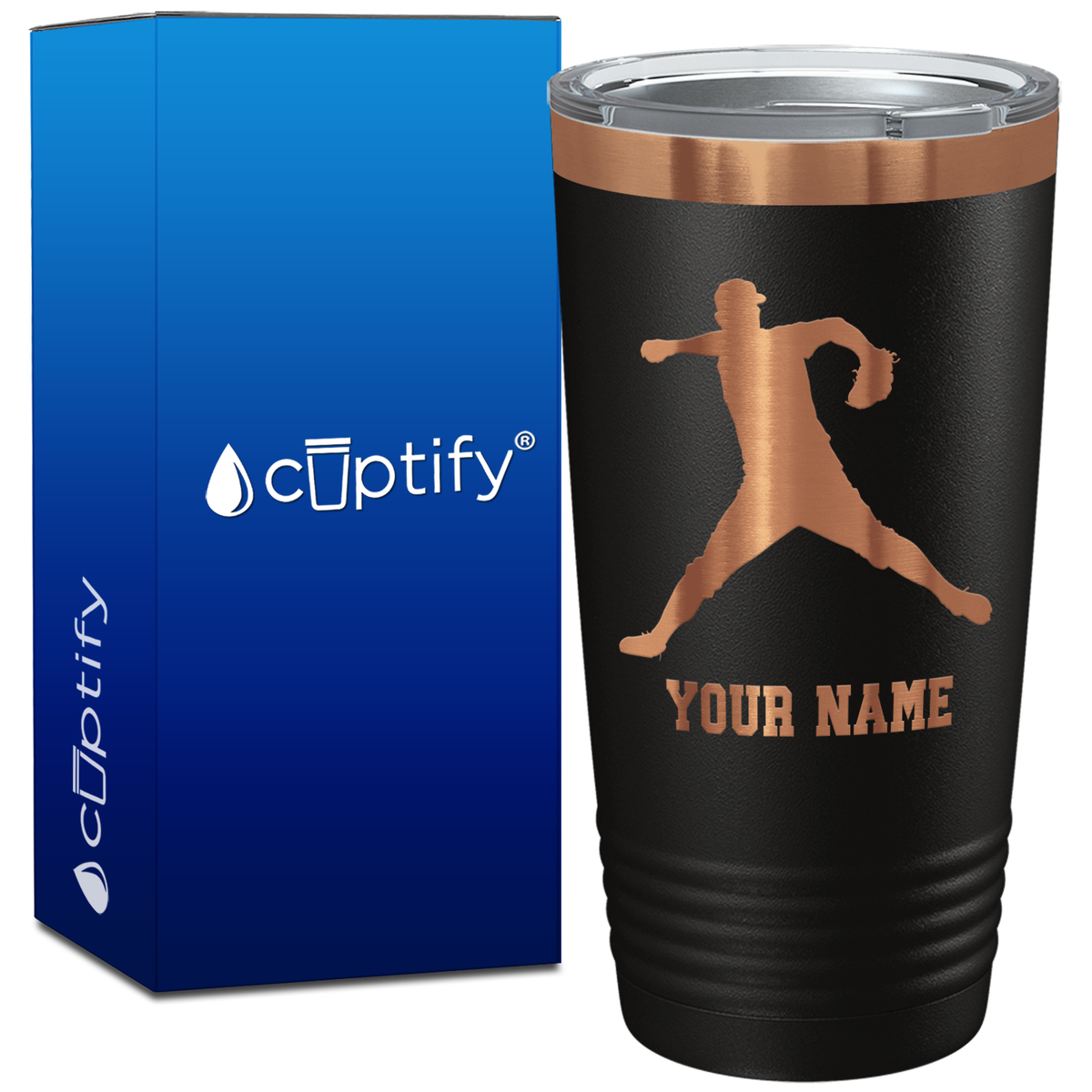 Personalized Baseball Pitcher Player on 20oz Tumbler