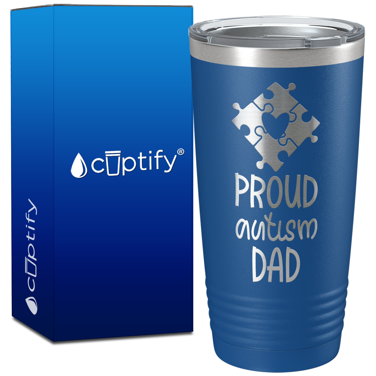 Proud Autism Dad on 20oz Tumbler