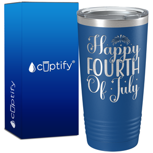 Happy Fourth of July on 20oz Tumbler