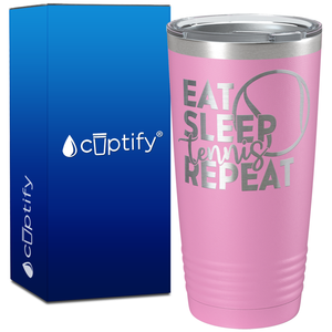 Eat Sleep Tennis Repeat on 20oz Tumbler