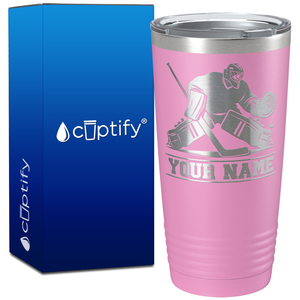 Personalized Hockey Goalie on 20oz Tumbler