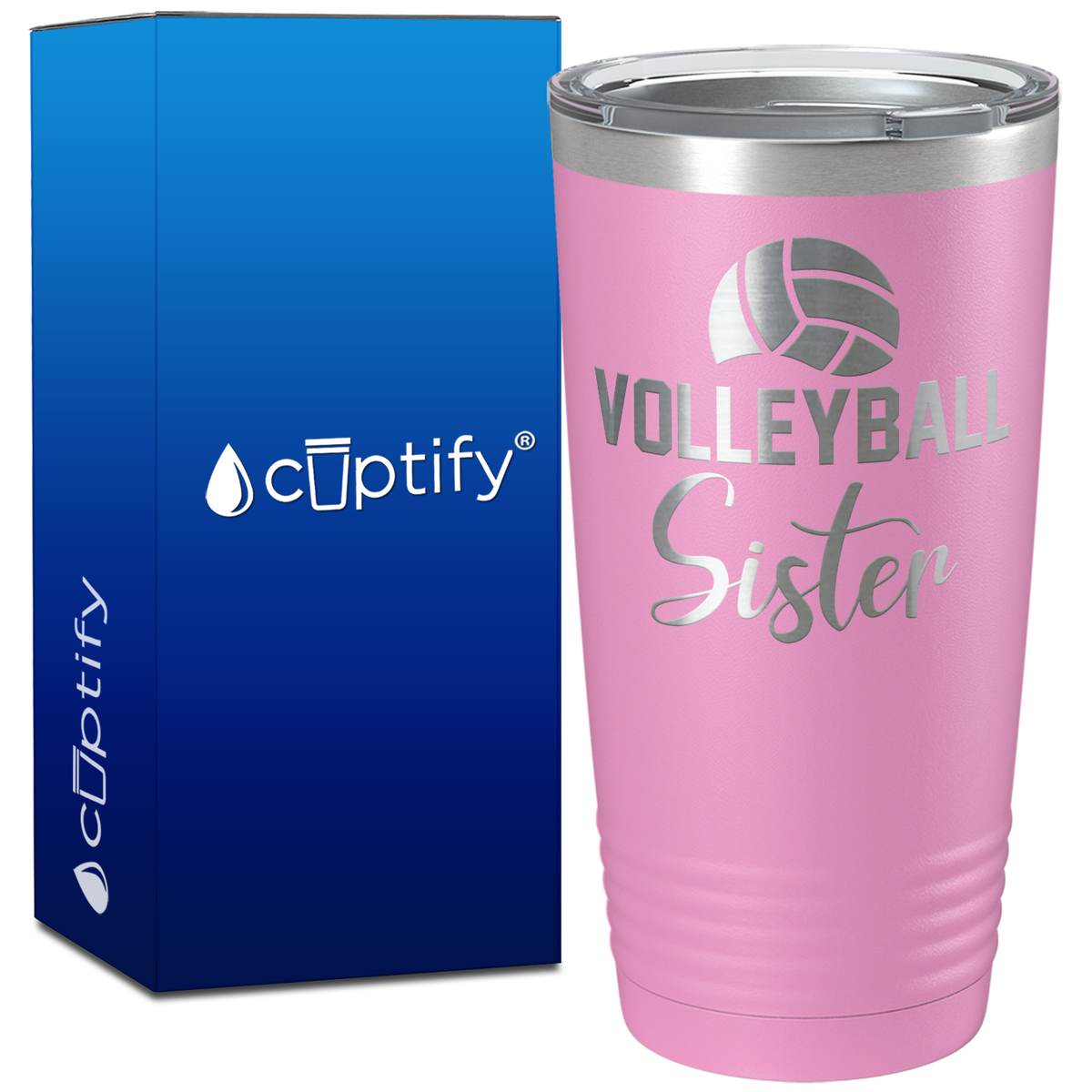 Volleyball Sister on 20oz Volleyball Tumbler