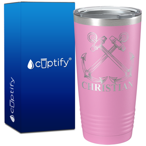 Personalized Dual Anchors on 20oz Tumbler
