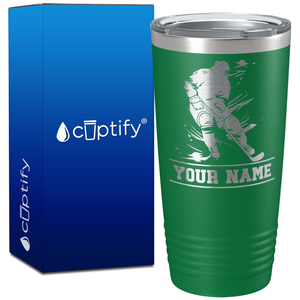 Personalized Skating Hockey Player on 20oz Tumbler