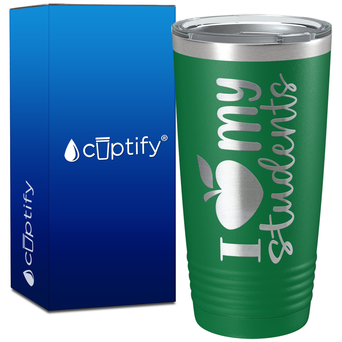 I Love Apple my Students on 20oz Tumbler