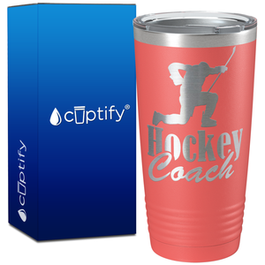 Hockey Coach Goal Pose on 20oz Tumbler