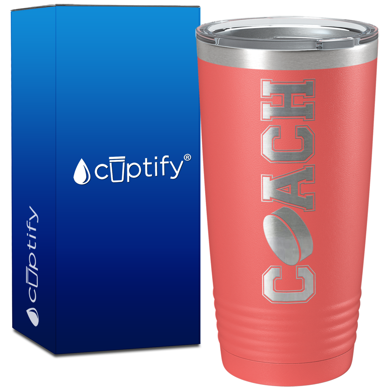 Coach Hockey on 20oz Coach Tumbler