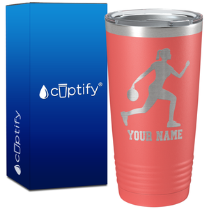 Personalized Woman Bowler on 20oz Tumbler