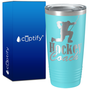 Hockey Coach Goal Pose on 20oz Tumbler