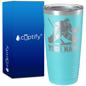 Personalized Hockey Goalie on 20oz Tumbler