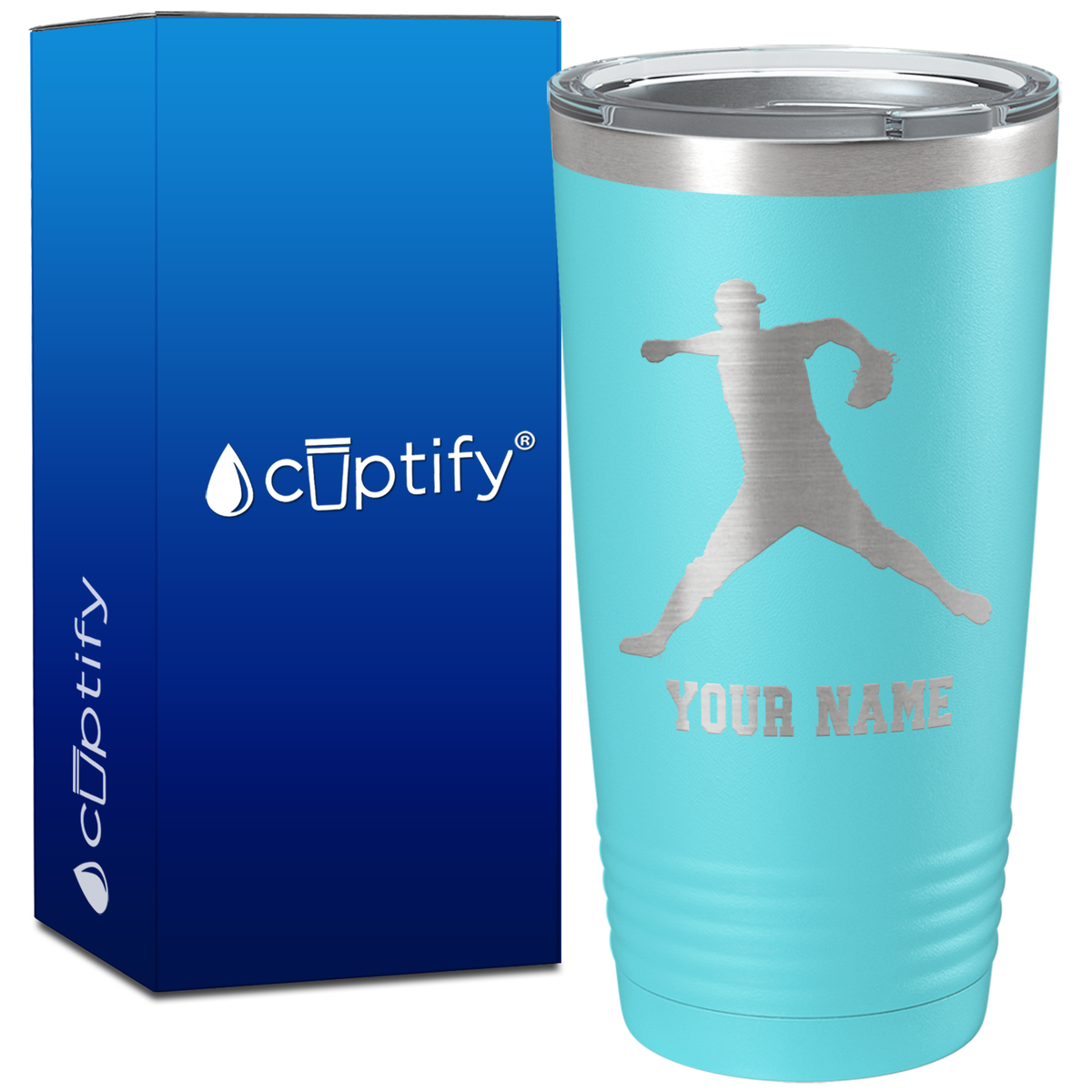 Personalized Baseball Pitcher Player on 20oz Tumbler