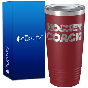 Hockey Coach Silhouettes on 20oz Tumbler