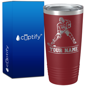 Personalized Hockey Player on 20oz Tumbler