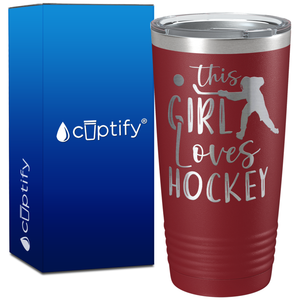 This Girl Loves Hockey on 20oz Tumbler