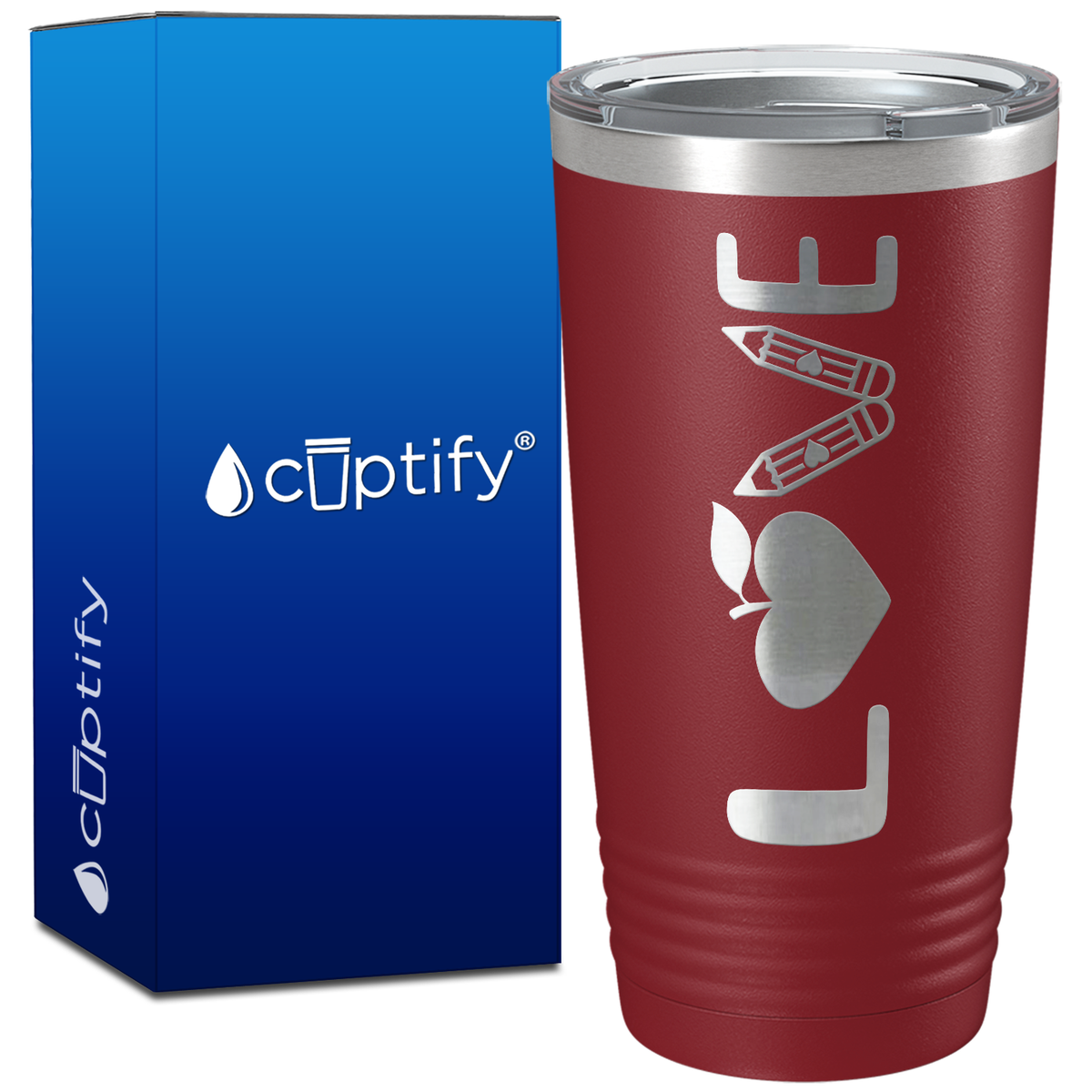 Love Teacher on 20oz Tumbler