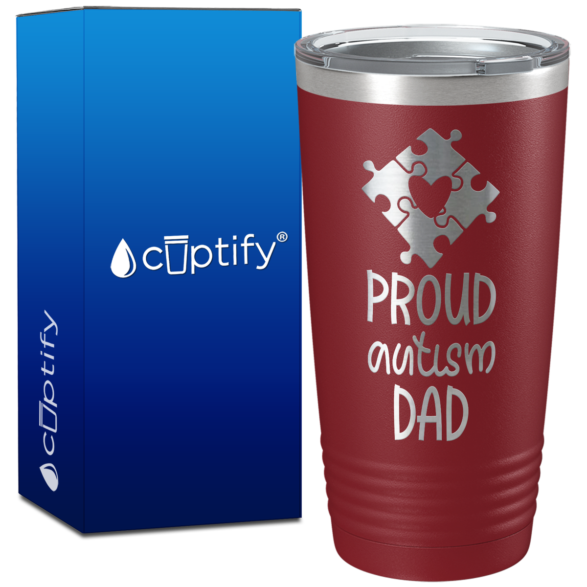 Proud Autism Dad on 20oz Tumbler