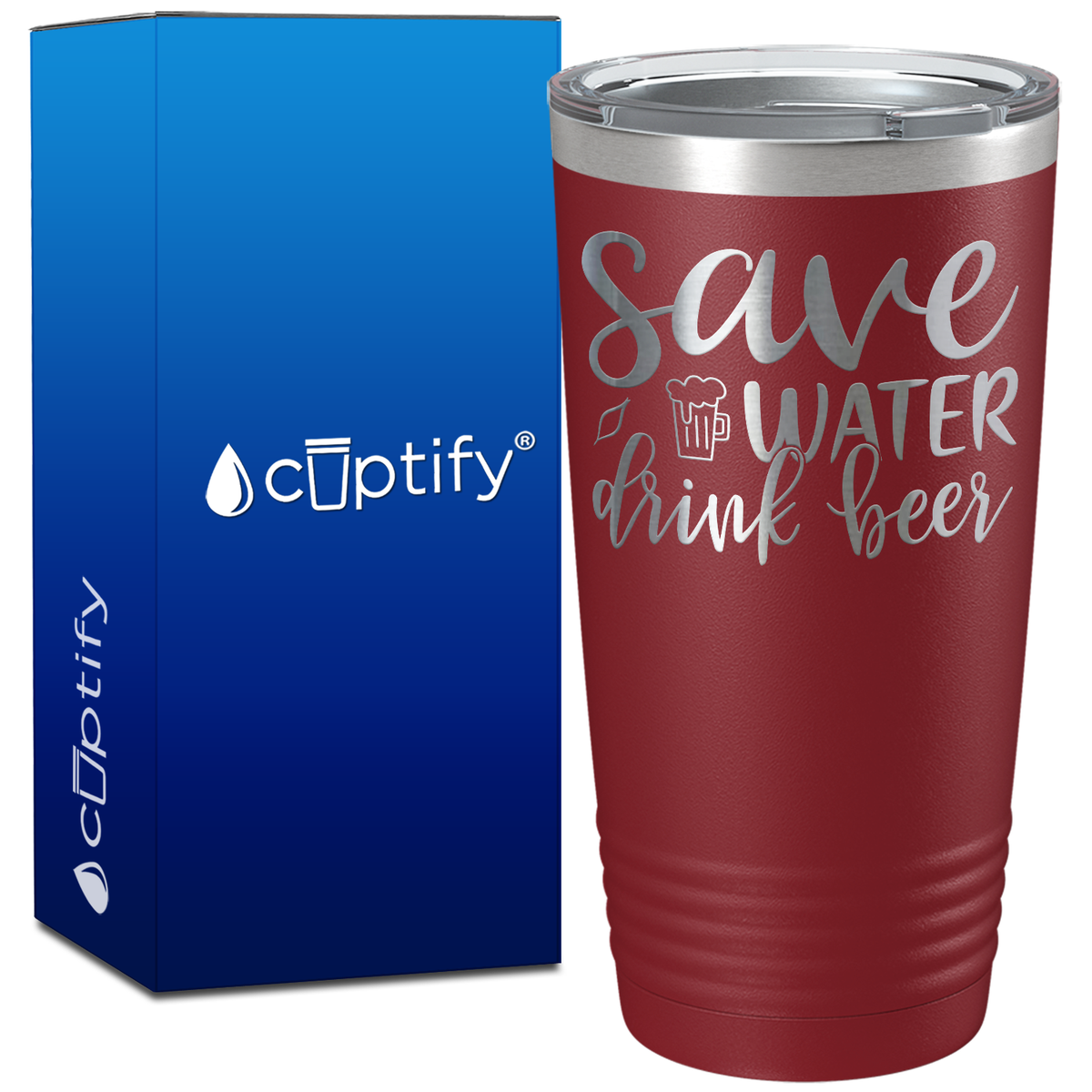 Save Water Drink Beer on 20oz Tumbler