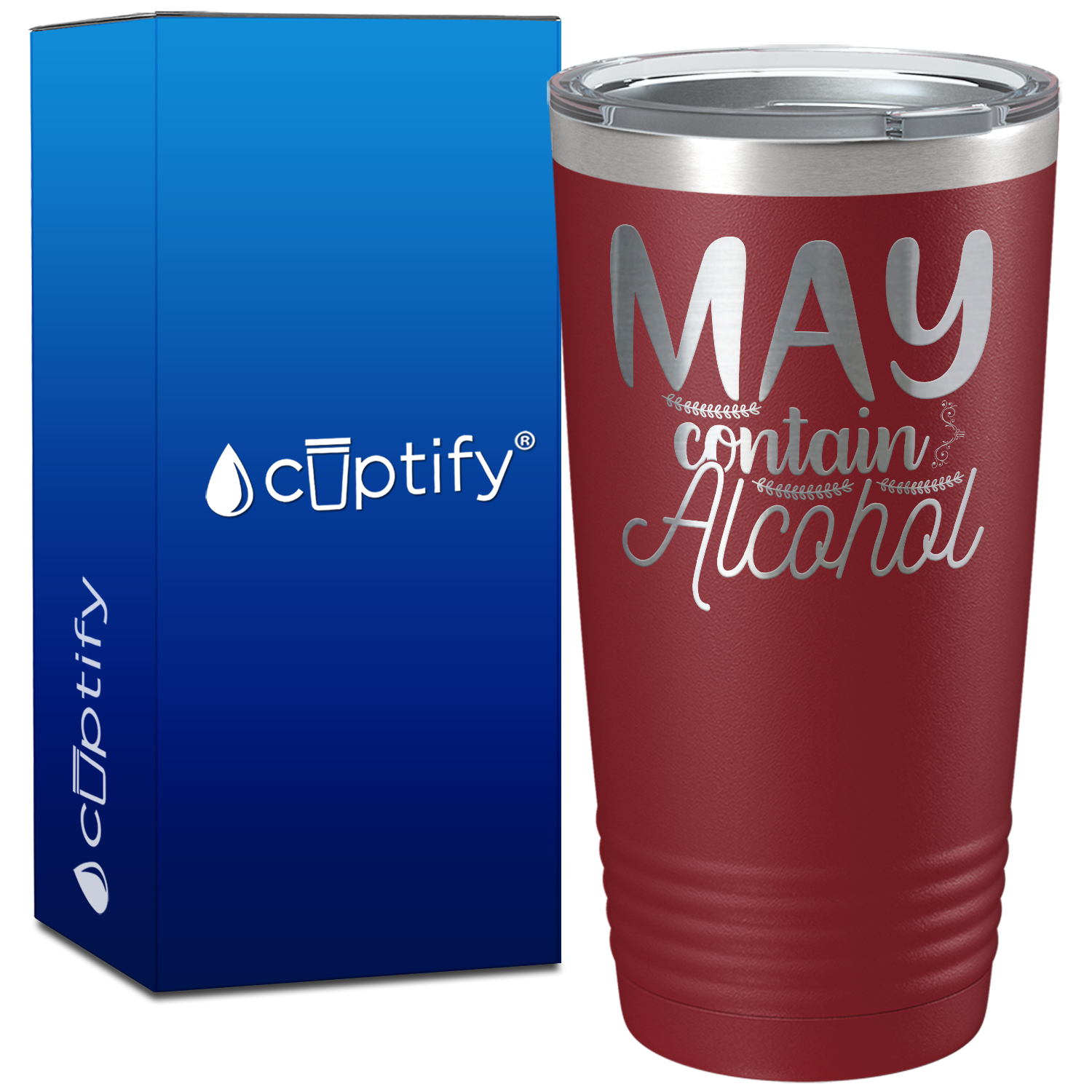 May Contain Alcohol on 20oz Tumbler
