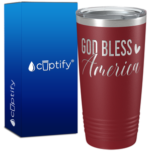 God Bless America on 20oz Tumbler