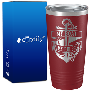 My Boat My Rules on 20oz Tumbler