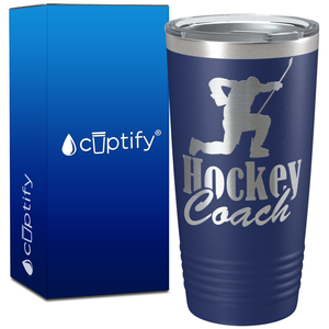 Hockey Coach Goal Pose on 20oz Tumbler