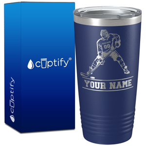 Personalized Hockey Player on 20oz Tumbler